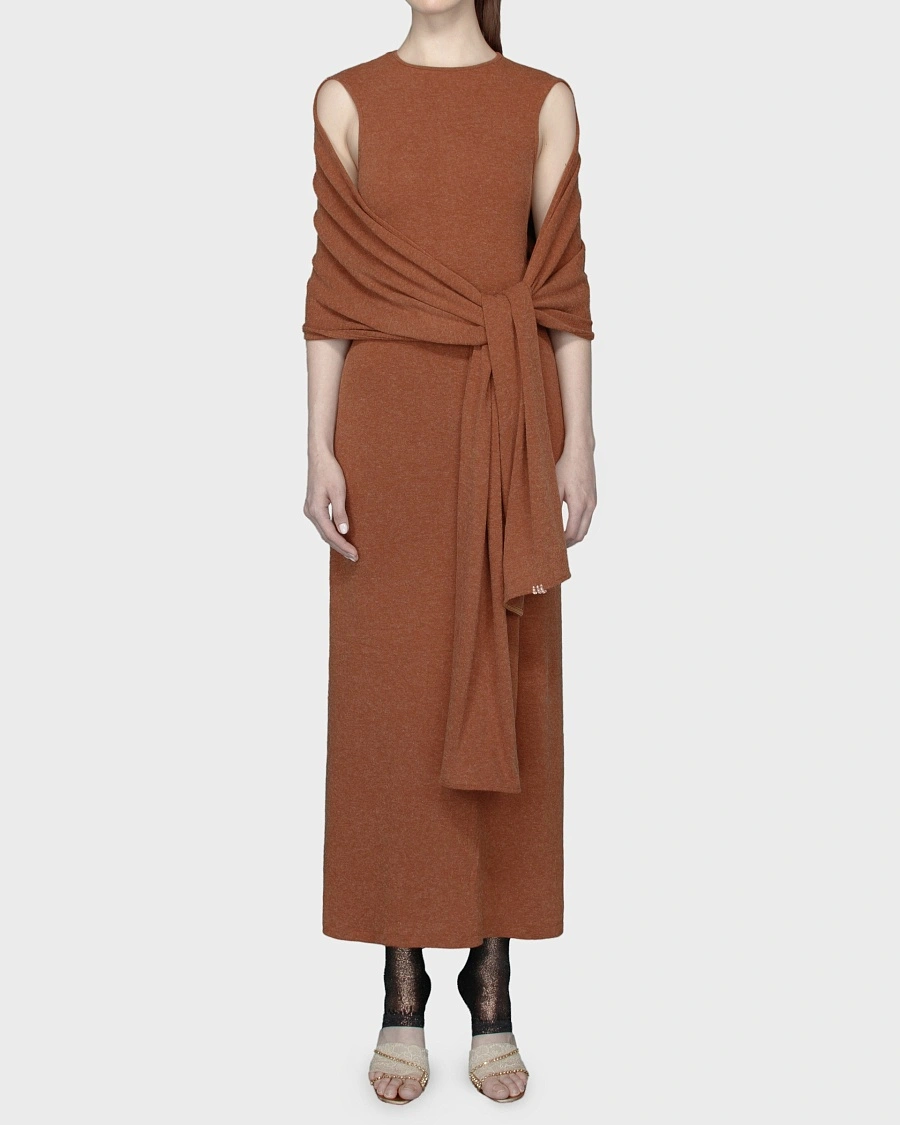 SHAWL DRESS ORANGE