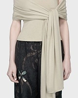 SHAWL TOP OLIVE