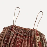 Silk and Ramie Printed Halter Dress