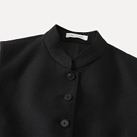 Black Stand Collar Vest