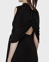 SHAWL DRESS BLACK