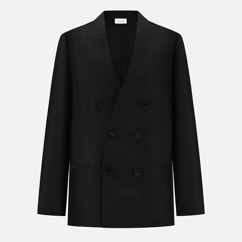 Black Fake Collar Silhouette Suit