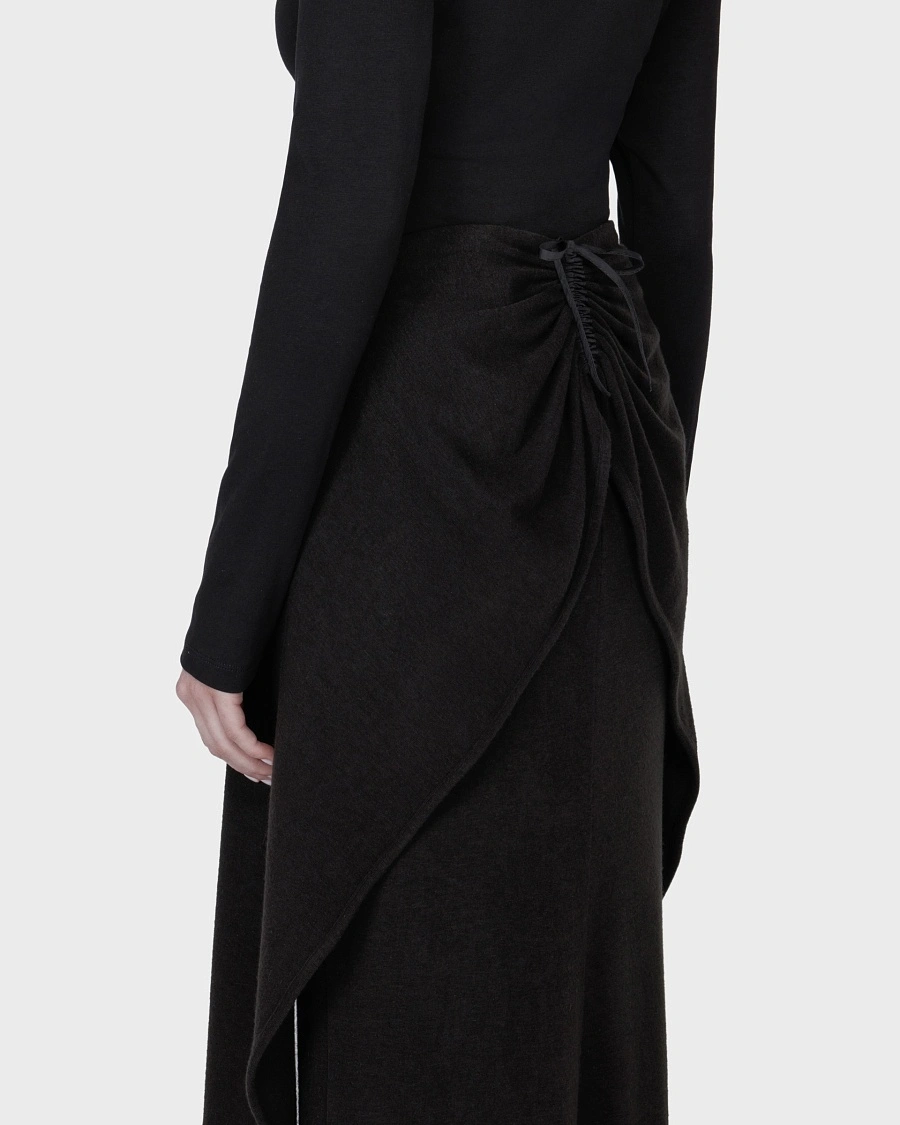 SHAWL SKIRT BLACK