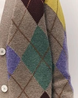 Argyle Grandad Cardigan 6 colours beige
