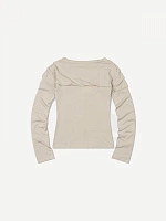SHIRRING BOATNECK TOP