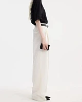 Mid-waist tailored trousers white