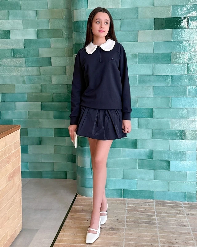 Doll Collar Oversized  Sweatshirt