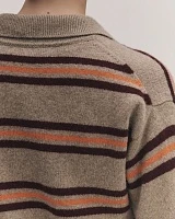 Edith Stripe Polo Shirt beige