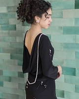 MIDI DRESS PEARL EMBROIDERED