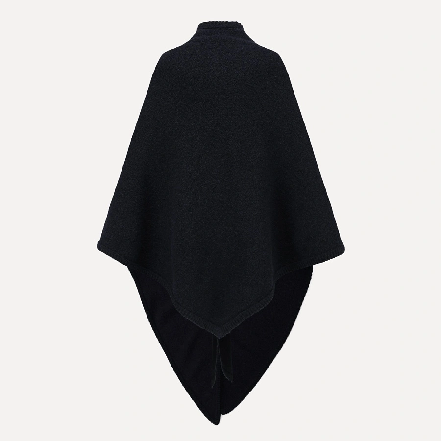 Navy blue triangular shawl scarf
