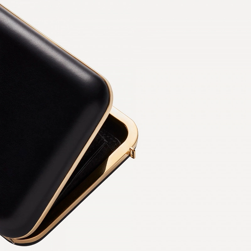 LELIA CLUTCH BLACK LEATHER