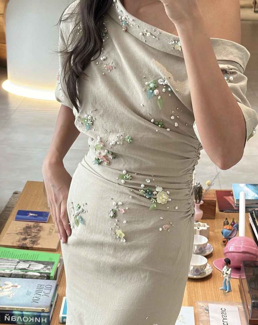 DRESS BOWERY EMBROIDERED