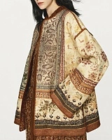 Tasar Silk Doubl-sided Printed Jacket