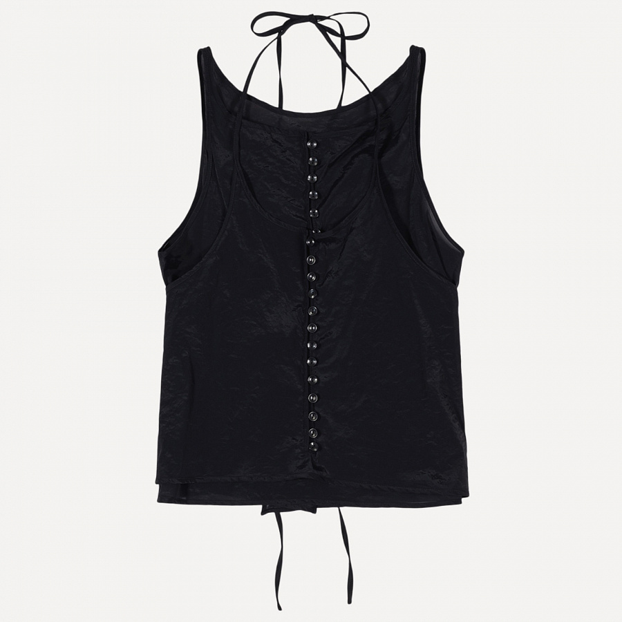 SEE-THROUGH BUTTON LOOP TOP