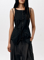 SEE-THROUGH BUTTON LOOP TOP
