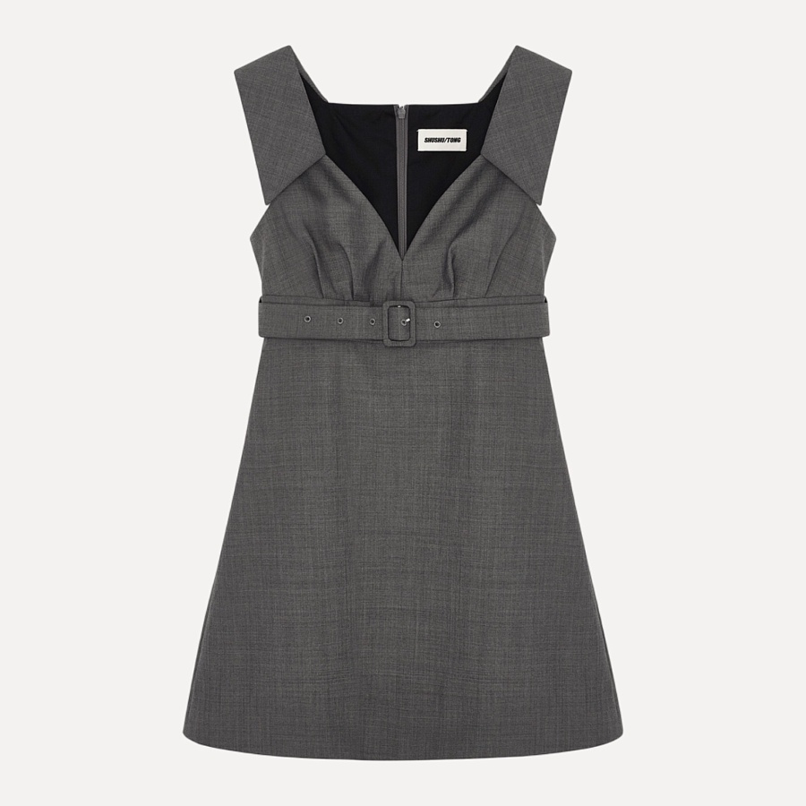 A-line lapel dress