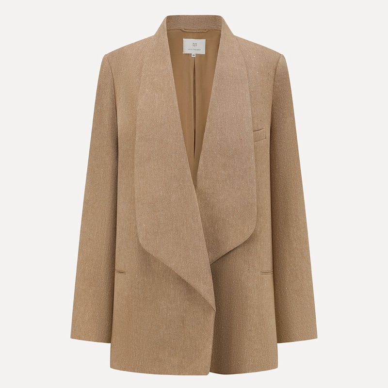 Linen Cubic Wide Lapel Suit