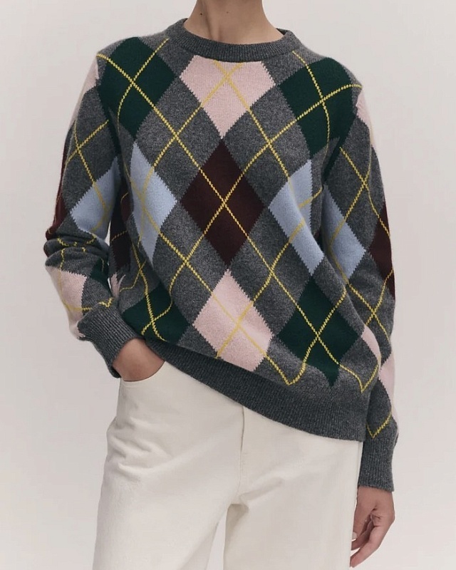 Argyle Slouch Crewneck 6 colours grey