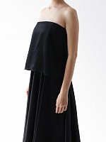 STRAPLESS FLOUNCE DRESS