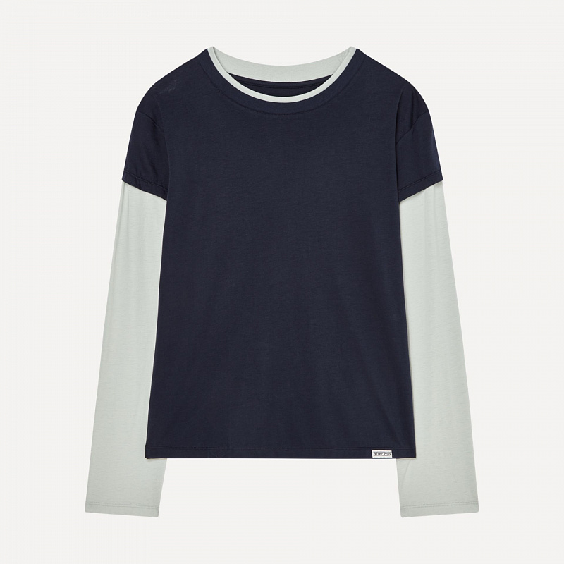 CREPE LAYERED CAP SLEEVE T-SHIRTS