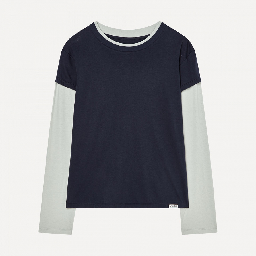 CREPE LAYERED CAP SLEEVE T-SHIRTS