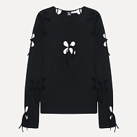 UNISEX PETAL LONG SLEEVE BLACK