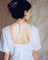 Necklace 04 Rhodium silver