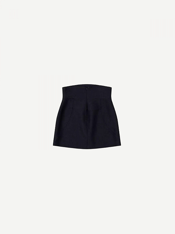 CURVE LINE VOLUME MINI SKIRT