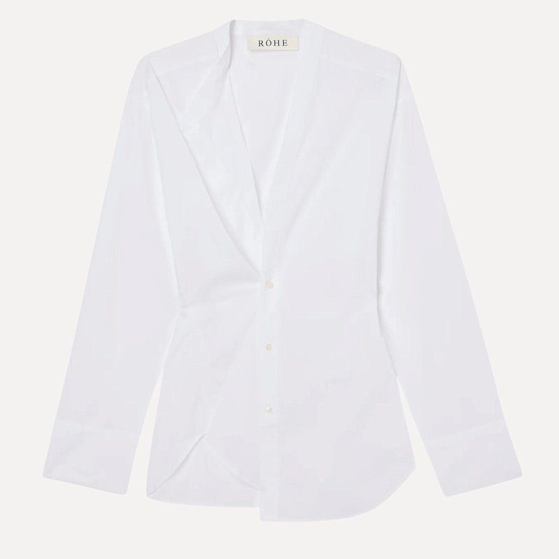 Overlap light cotton shirt