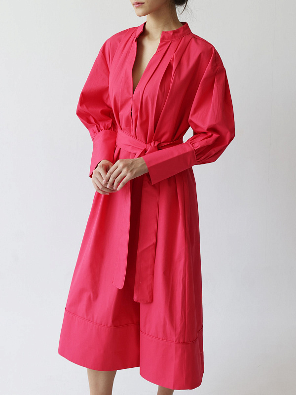 SHOULDER TUCK DRESS