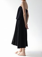 STRAPLESS FLOUNCE DRESS