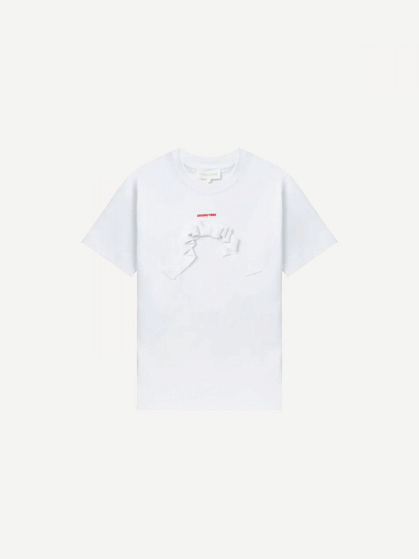 3D bow loose T-shirt