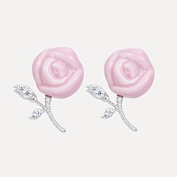 Ceramics Rose Earring