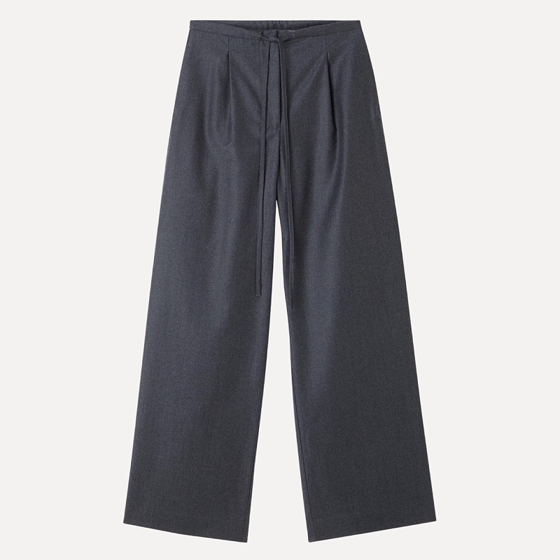 Relaxed soft wool trousers