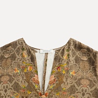 One-shoulder silk printed dress