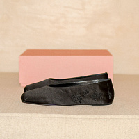 BALLET FLATS BLACK EMBROIDERY