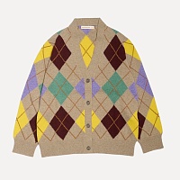 Argyle Grandad Cardigan 6 colours beige