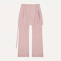 NEW LAYERED WRAP SKIRT PANTS PINK
