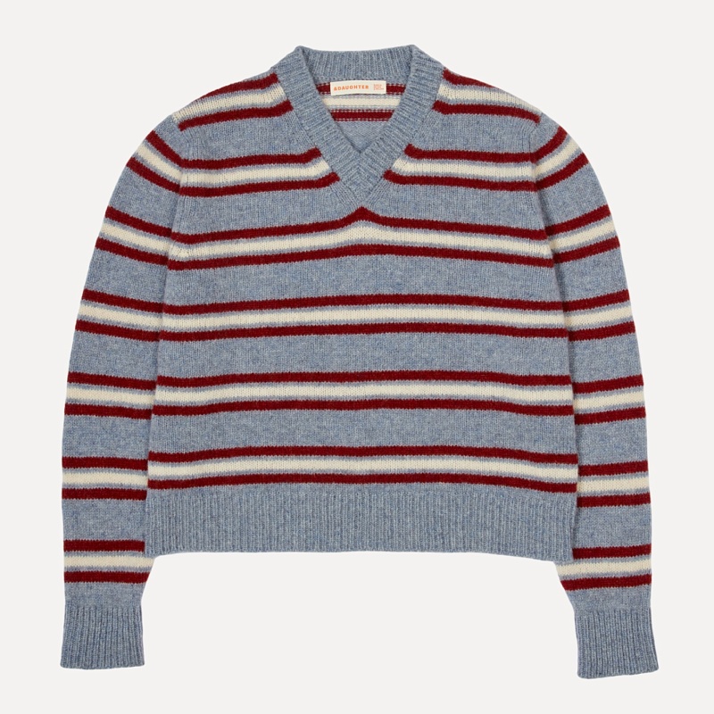 Shetland Stripe V-Neck