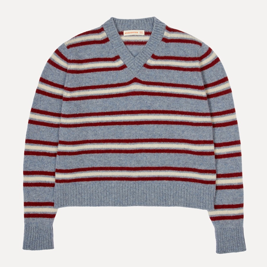 Shetland Stripe V-Neck
