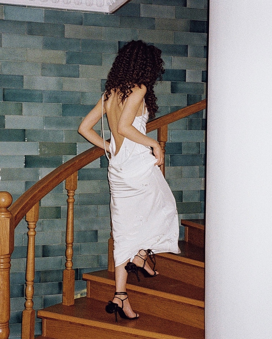SLIP DRESS PEARL