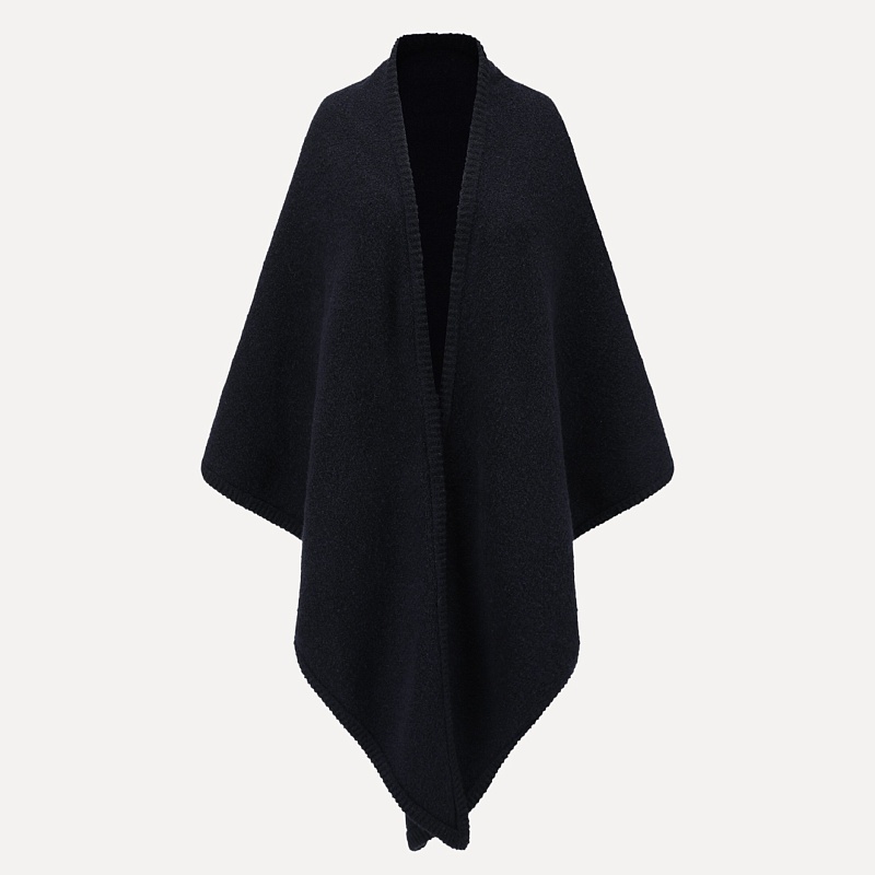 Navy blue triangular shawl scarf