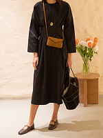 L/S CINCHED WAIST DRESS