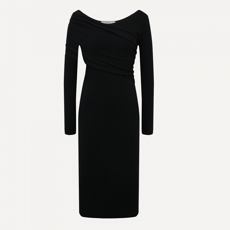 DRAPED KNIT DRESS
