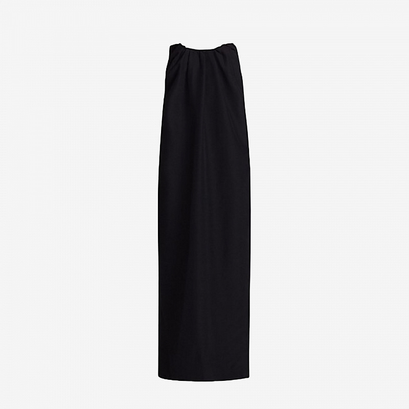 TUCKED STRAPLESS DRESS