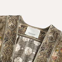 Mulberry silk double- sided printed long coat