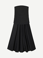 STRAPLESS FLOUNCE DRESS