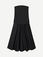 STRAPLESS FLOUNCE DRESS
