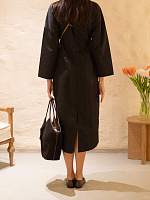 L/S CINCHED WAIST DRESS