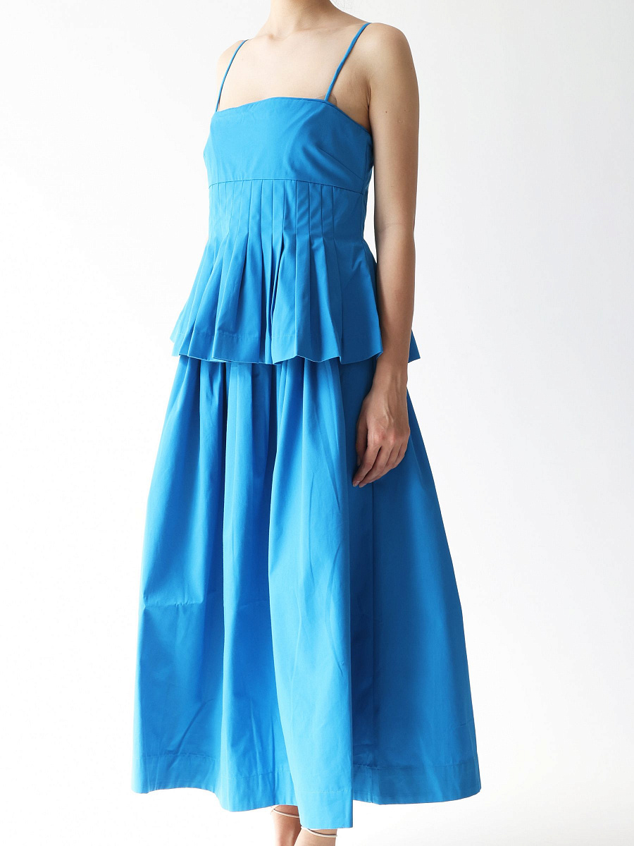 PEPLUM PLEATED DRESS